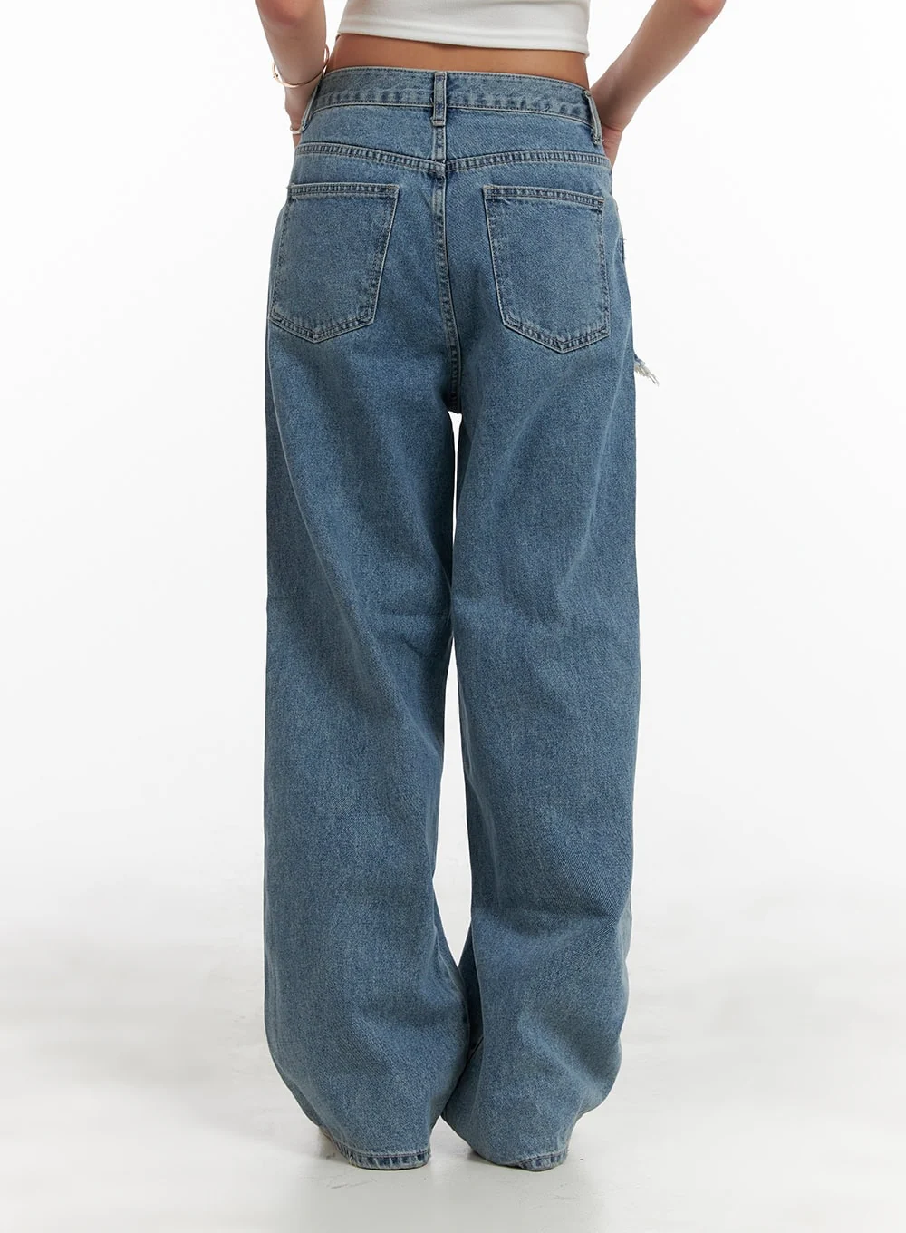 Layered Wide Leg Jeans CA430 - Image 5