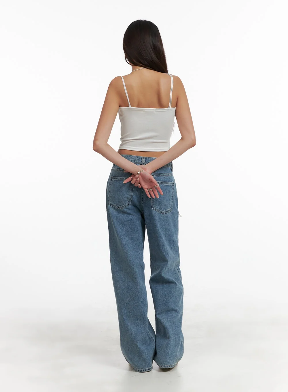 Layered Wide Leg Jeans CA430 - Image 6