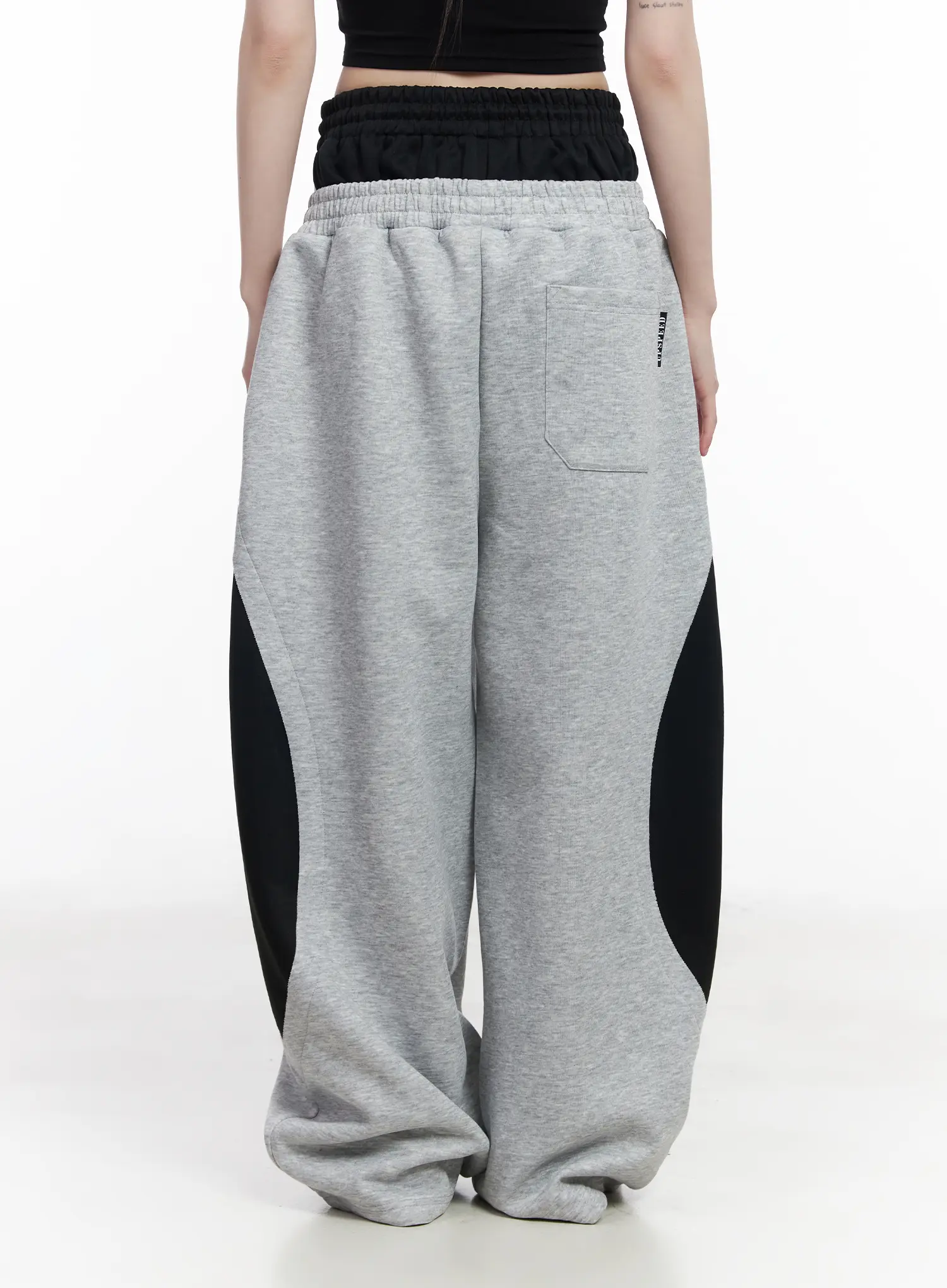 Layered Wide Leg Track Pants CM525 - Image 3