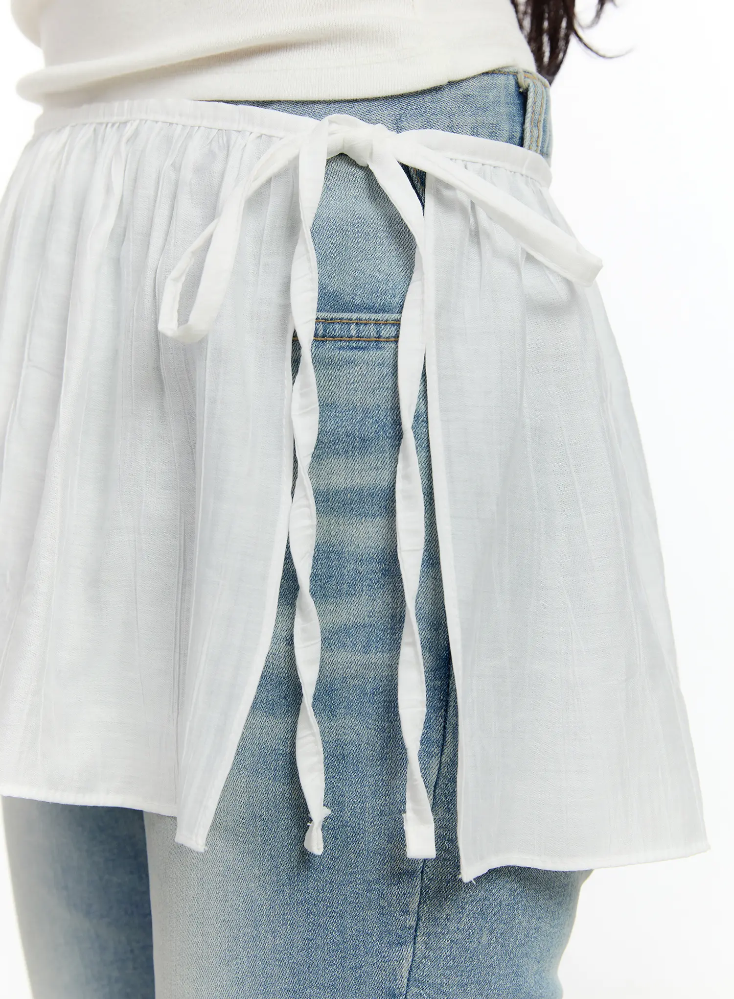 Layered Wrap Mini Skirt CM505 - Image 4