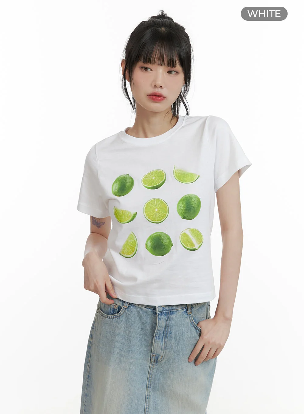 Lemon Lime Crop Tee CU410 - Image 6