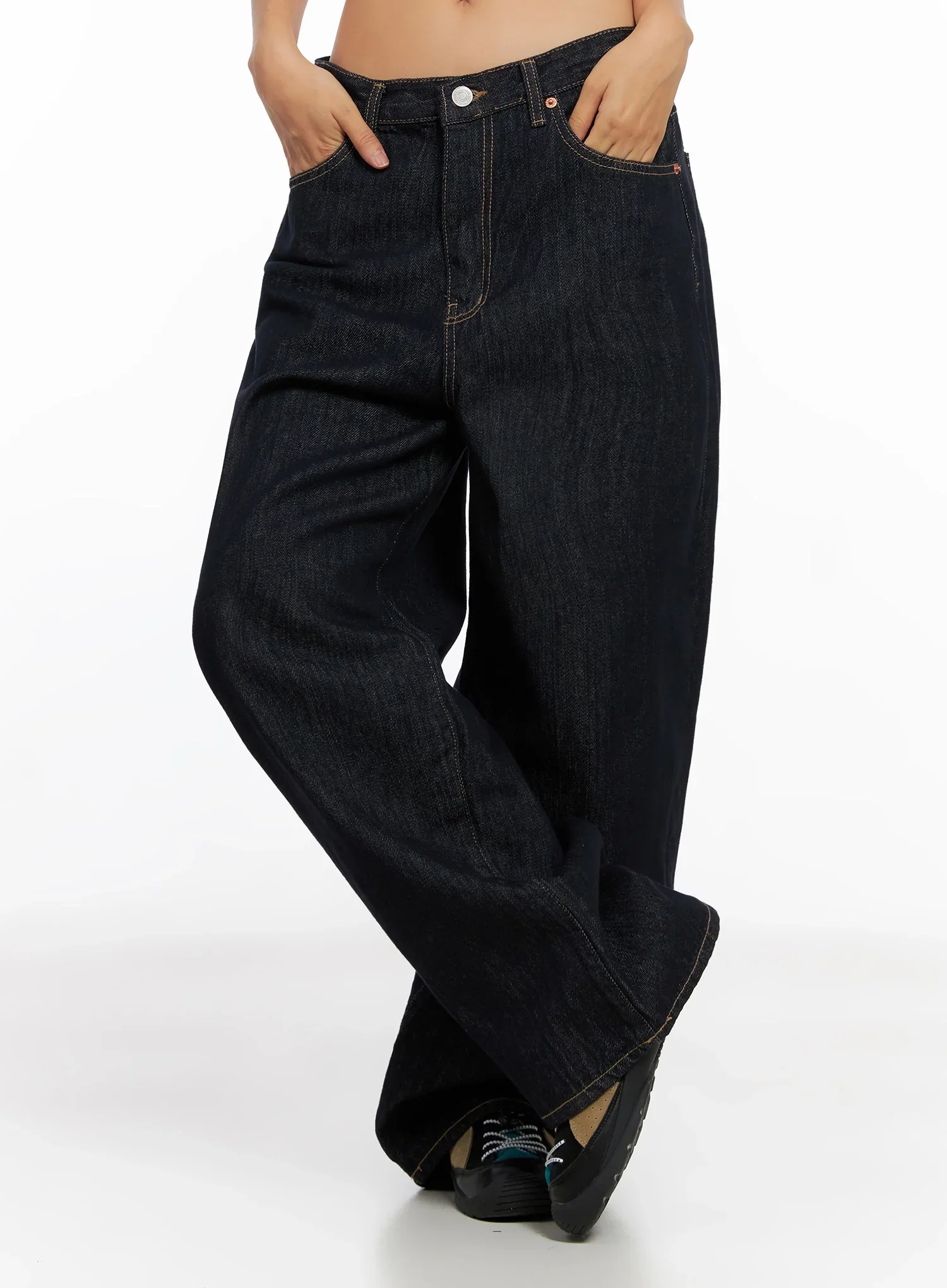 Lena Dark Wash Wide-Leg Jeans IG527 - Image 6