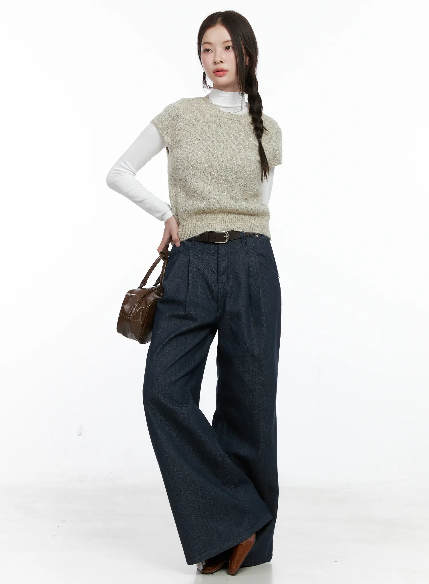 Lena Pintuck Baggy Jeans CO503 - Image 2