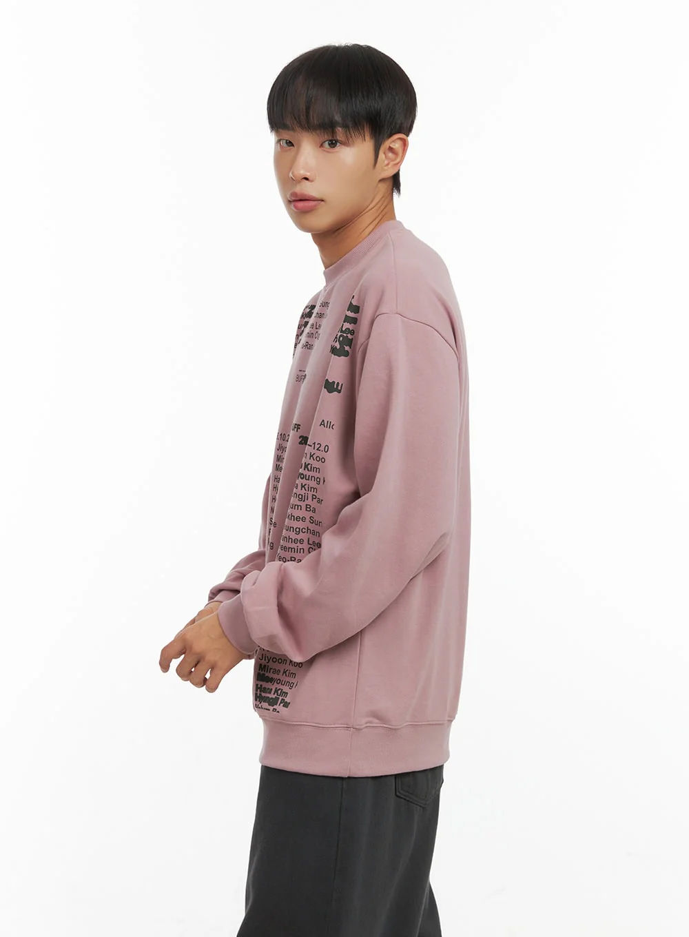 Lettering Crew Neck Sweatshirt CO410 - Image 6