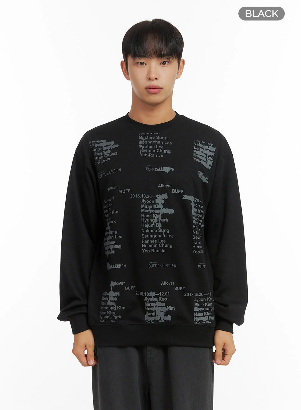 Lettering Crew Neck Sweatshirt CO410 - Image 9