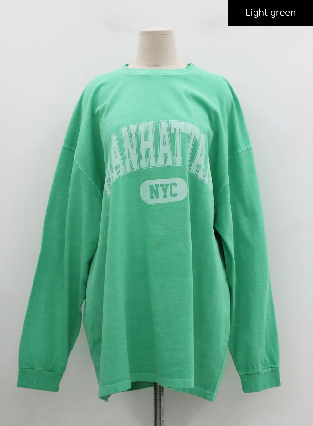 Lettering Print Oversize Long Sleeve T-Shirt Unisex CN21 - Image 14