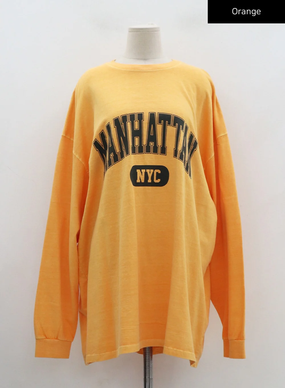 Lettering Print Oversize Long Sleeve T-Shirt Unisex CN21 - Image 15