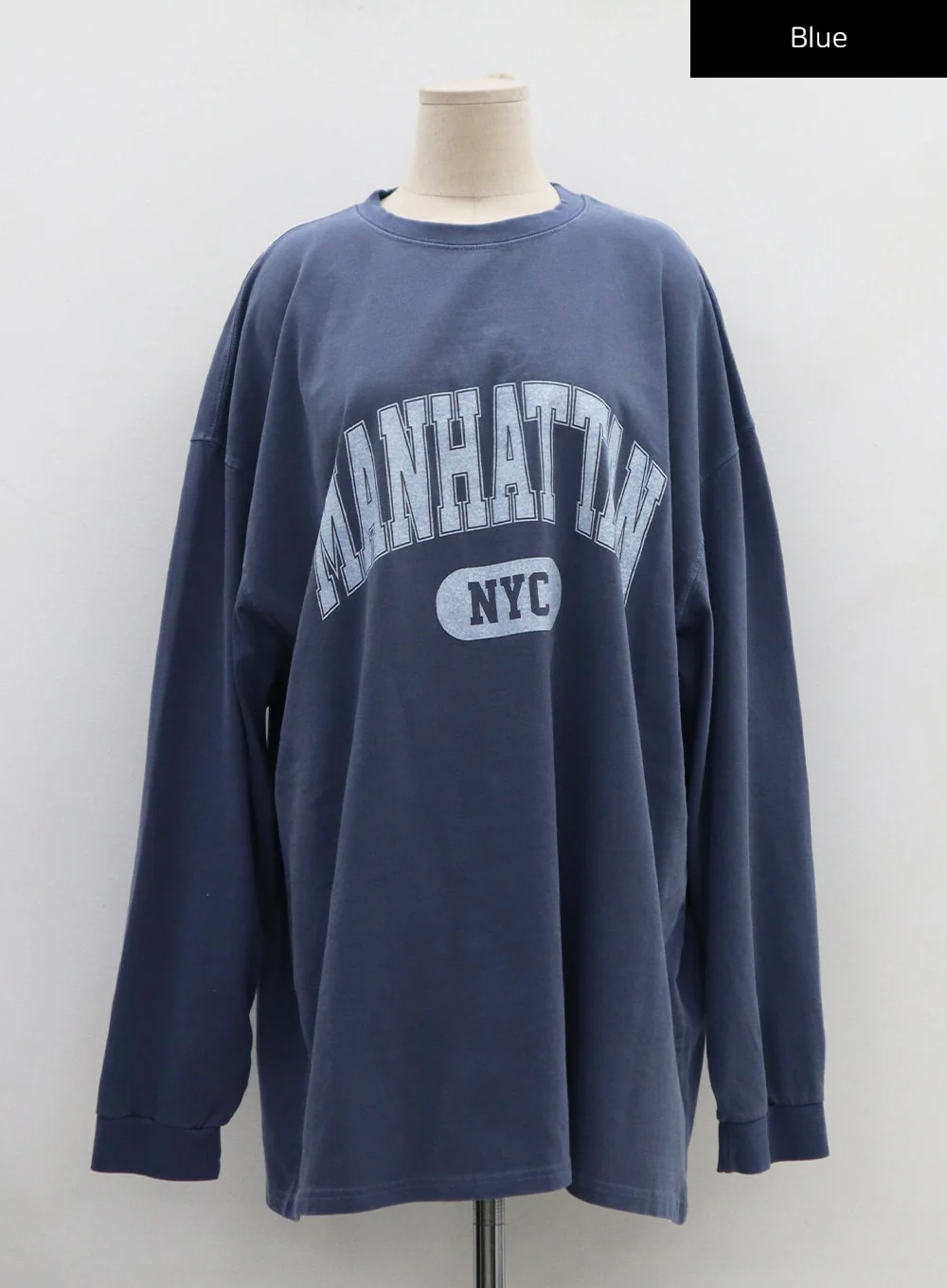 Lettering Print Oversize Long Sleeve T-Shirt Unisex CN21 - Image 16