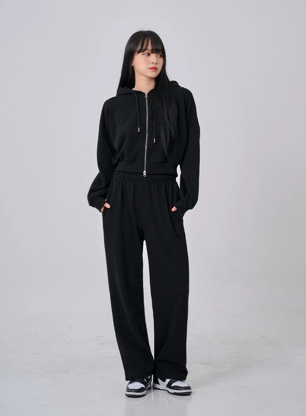 Lewkin Soft Basic Two Way Hoodie Zip Up C1210 - Image 11
