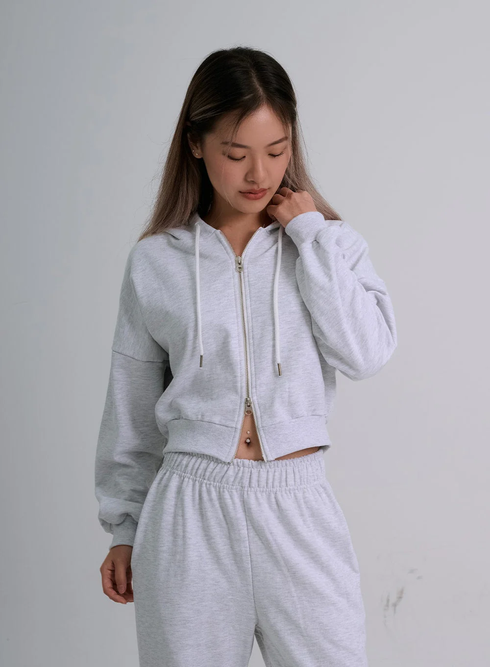 Lewkin Soft Basic Two Way Hoodie Zip Up C1210 - Image 23