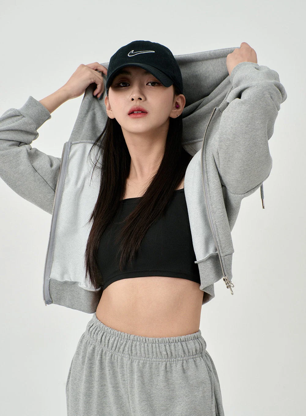 Lewkin Soft Basic Two Way Hoodie Zip Up C1210 - Image 31