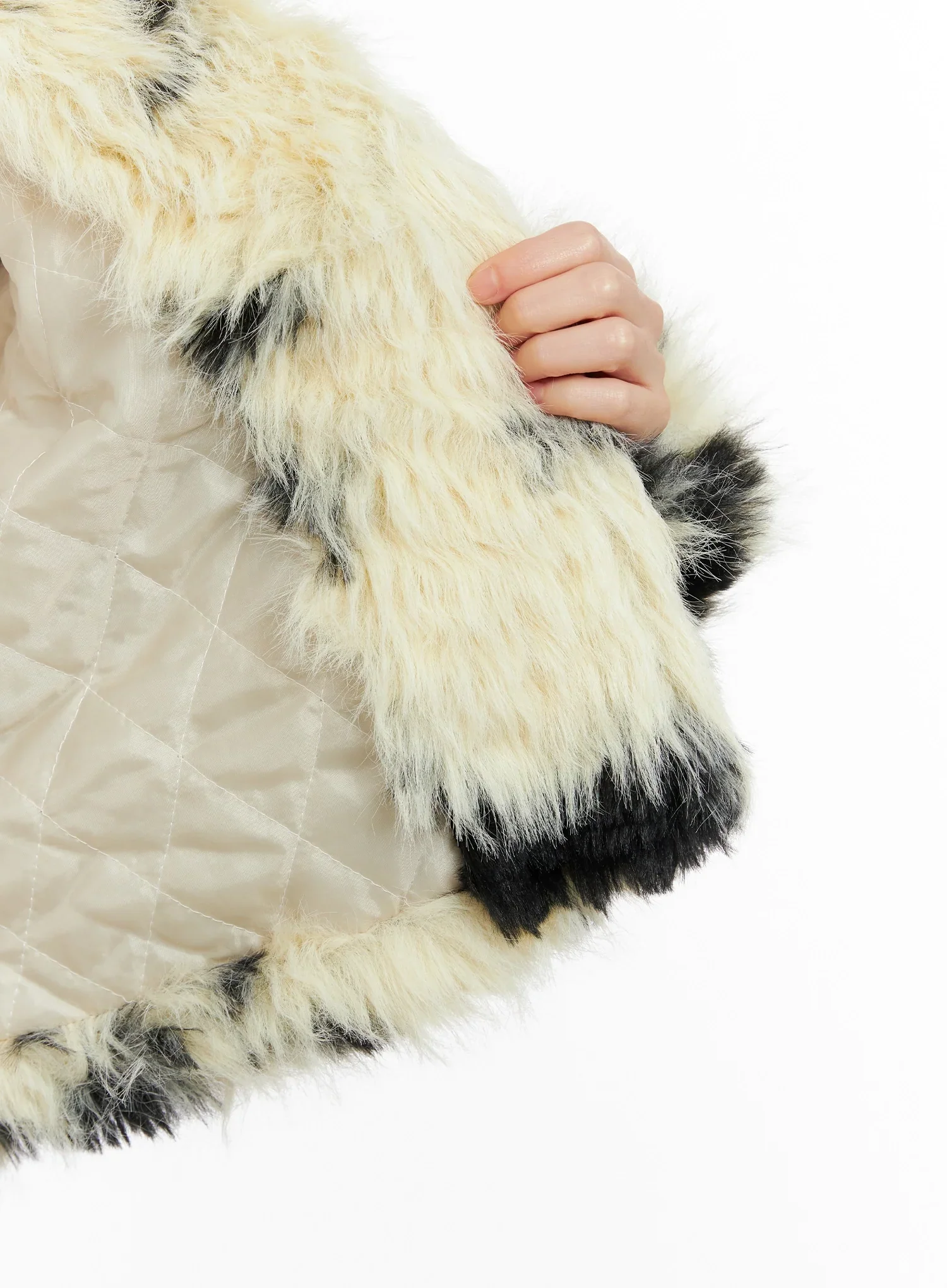Light Merle Faux Fur Jacket IN503 - Image 8