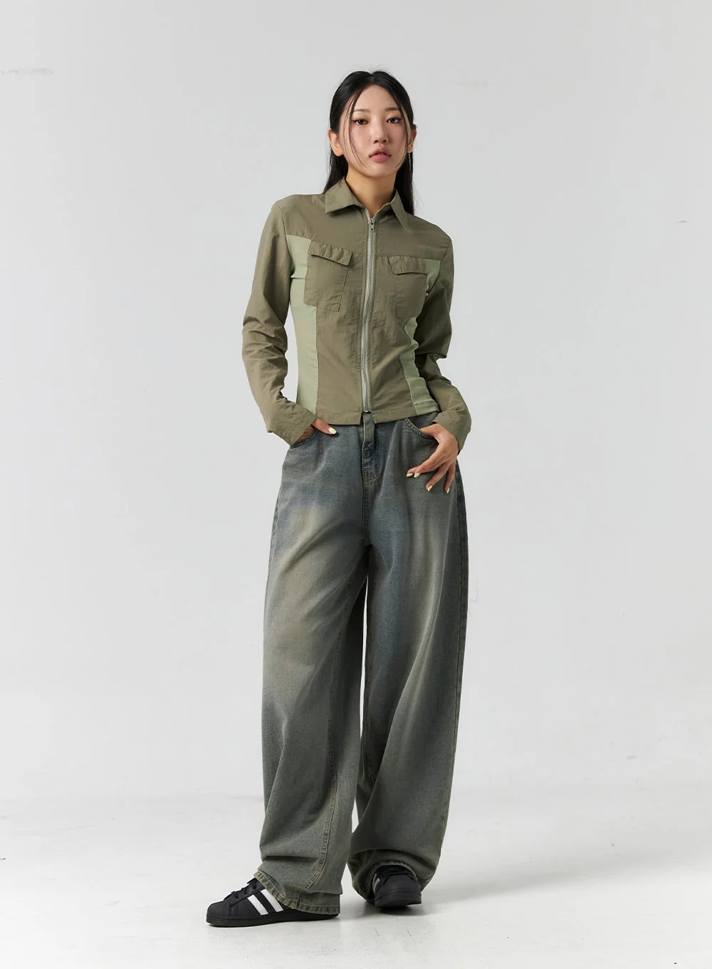 Light Wash Wide Leg Jeans CS303 - Image 4