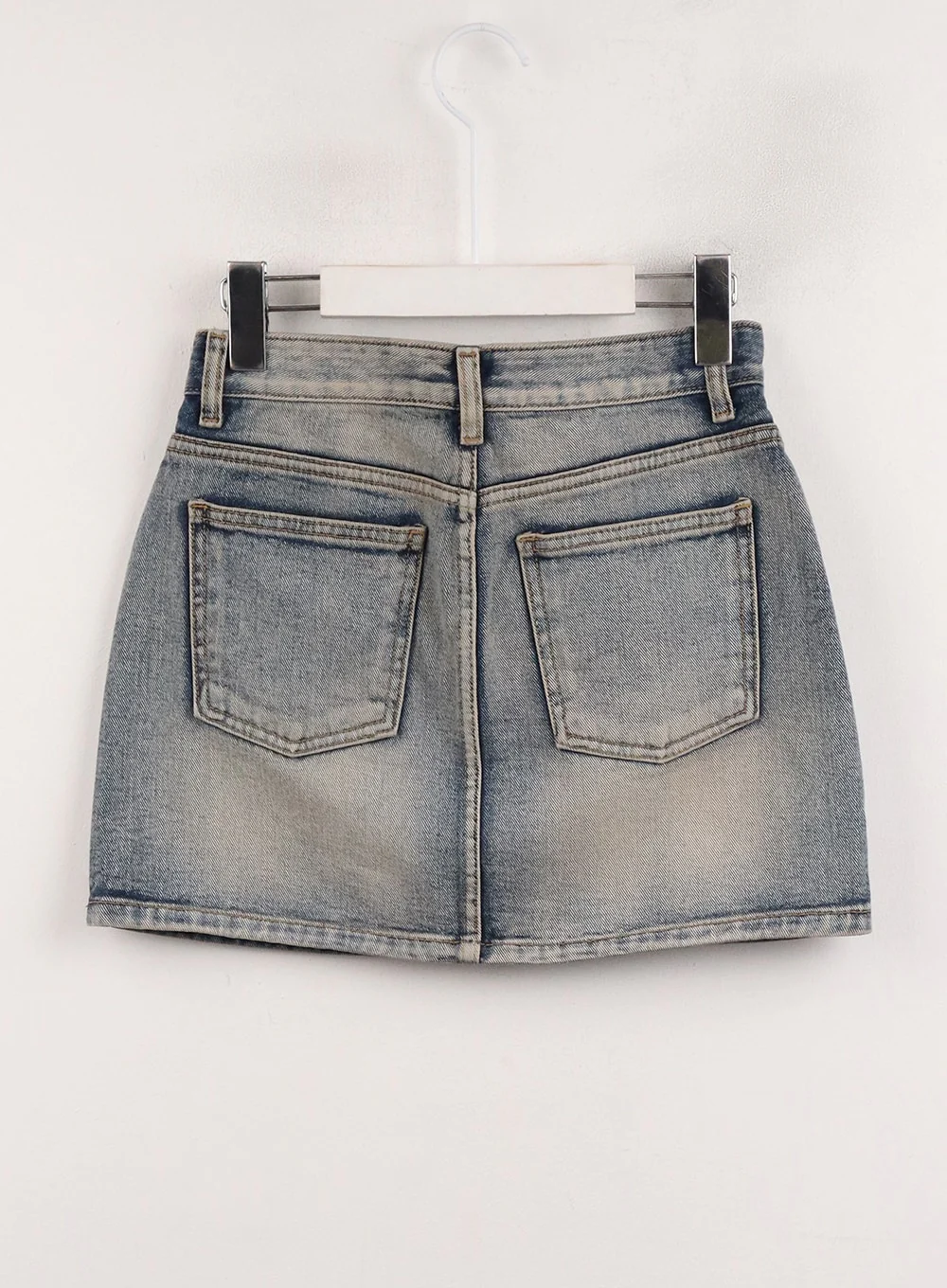 Light Washed Denim Mini Skirt CJ412 - Image 10