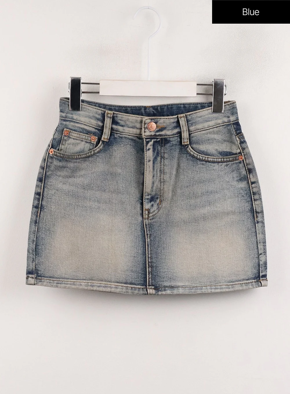 Light Washed Denim Mini Skirt CJ412 - Image 9