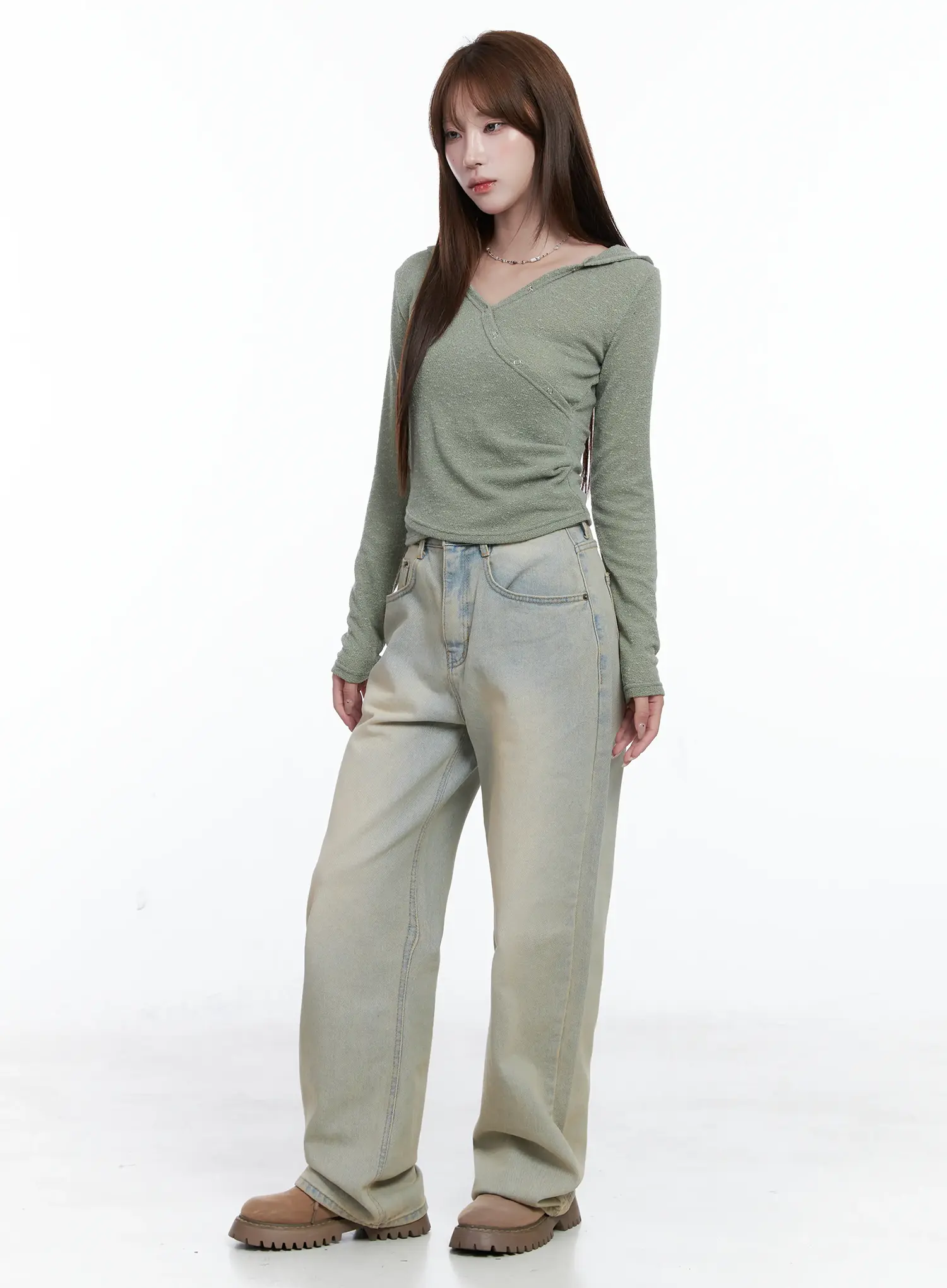 Lillie Light Wash Wide-Leg Jeans CS501 - Image 2