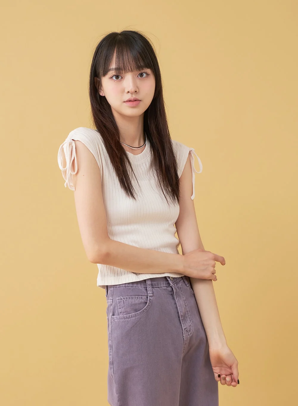 Long Cotton Colored Wide Pants OU15 - Image 23
