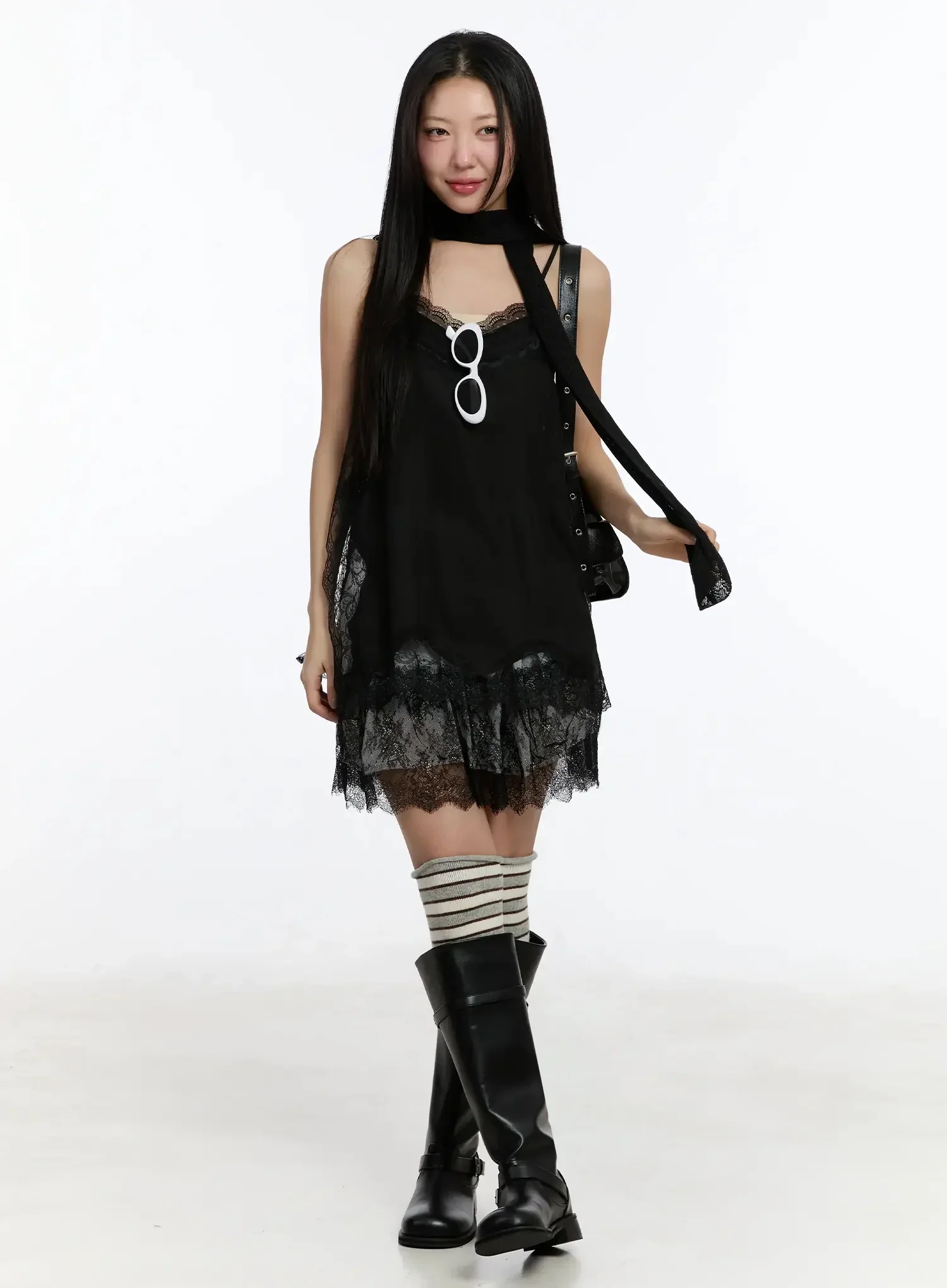 Long Lace Dress Top IM509 - Image 3