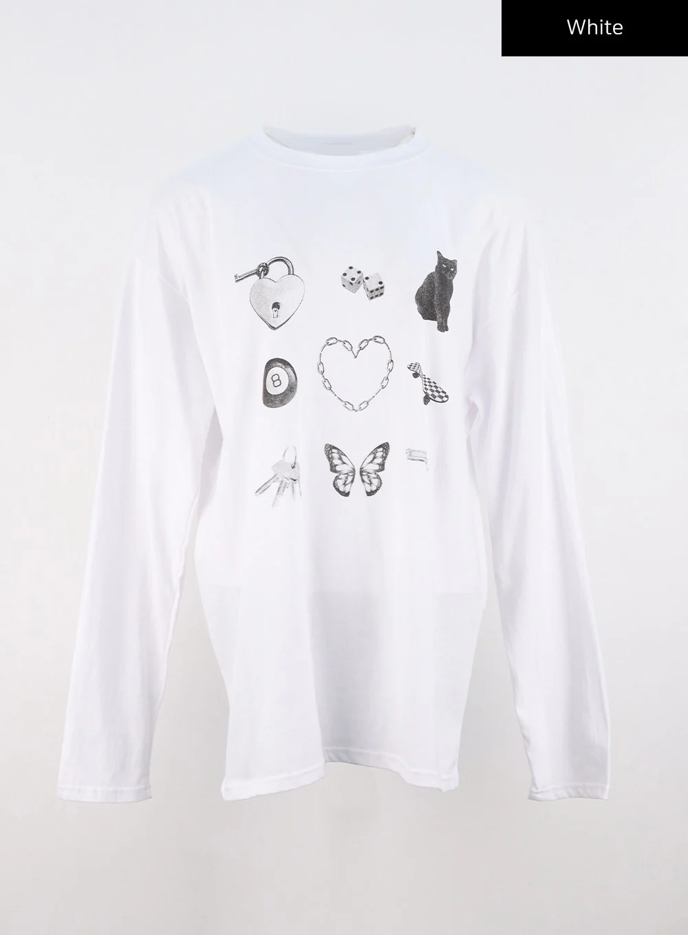 Loose Fit Cute Print Tee CS327 - Image 11