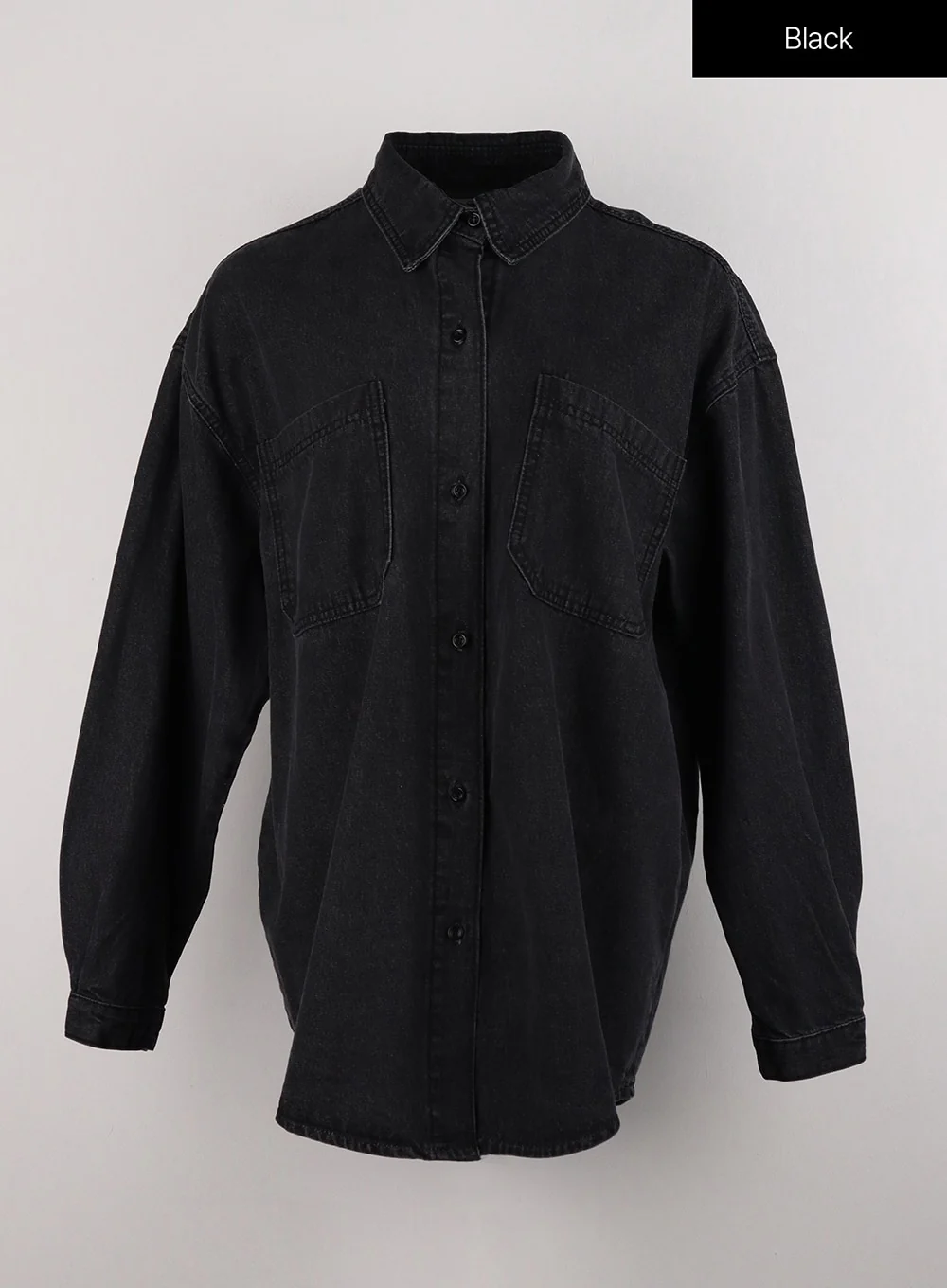 Loose-Fit Denim Shirt OG327 - Image 12