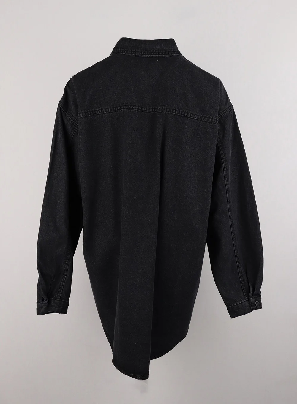 Loose-Fit Denim Shirt OG327 - Image 13