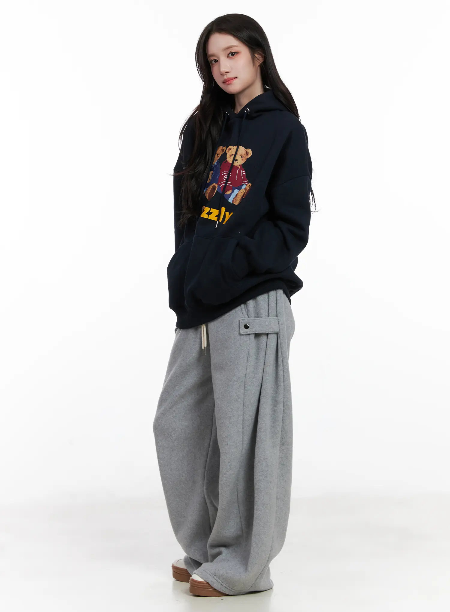 Loose-Fit Fleece Sweatpants CN526 - Image 6