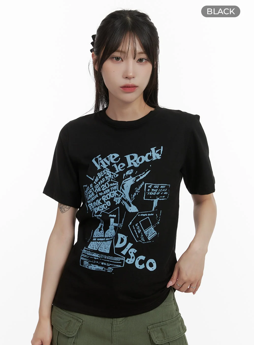Loose Fit Graphic Lettering T-Shirt OA426 - Image 11