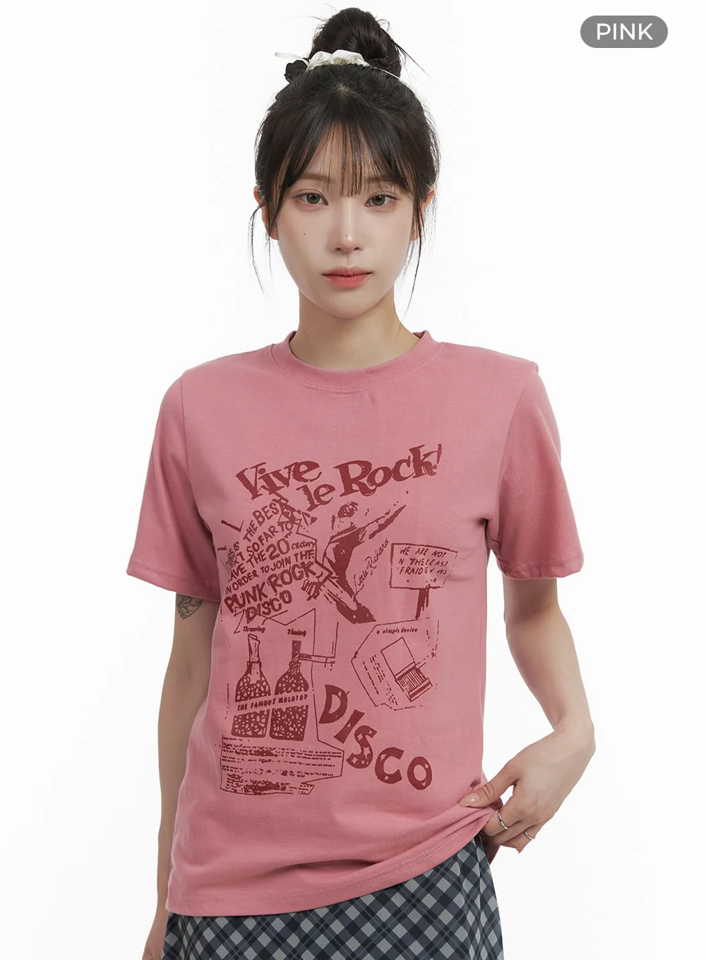 Loose Fit Graphic Lettering T-Shirt OA426 - Image 12