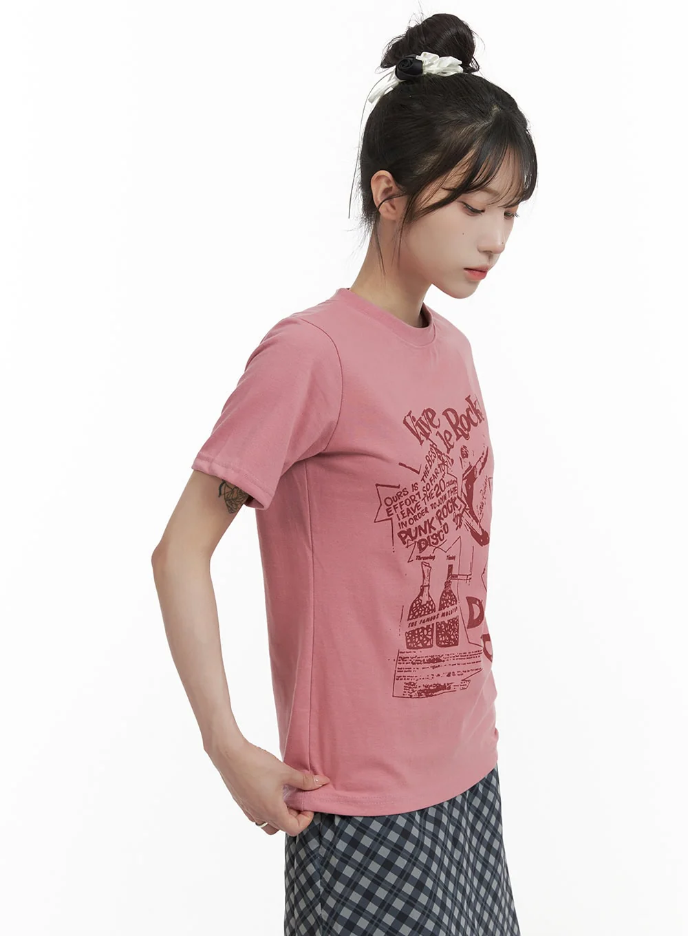 Loose Fit Graphic Lettering T-Shirt OA426 - Image 4