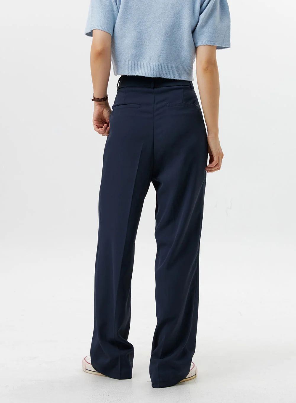 Loose-Fit Pintuck Pants OG318 - Image 6