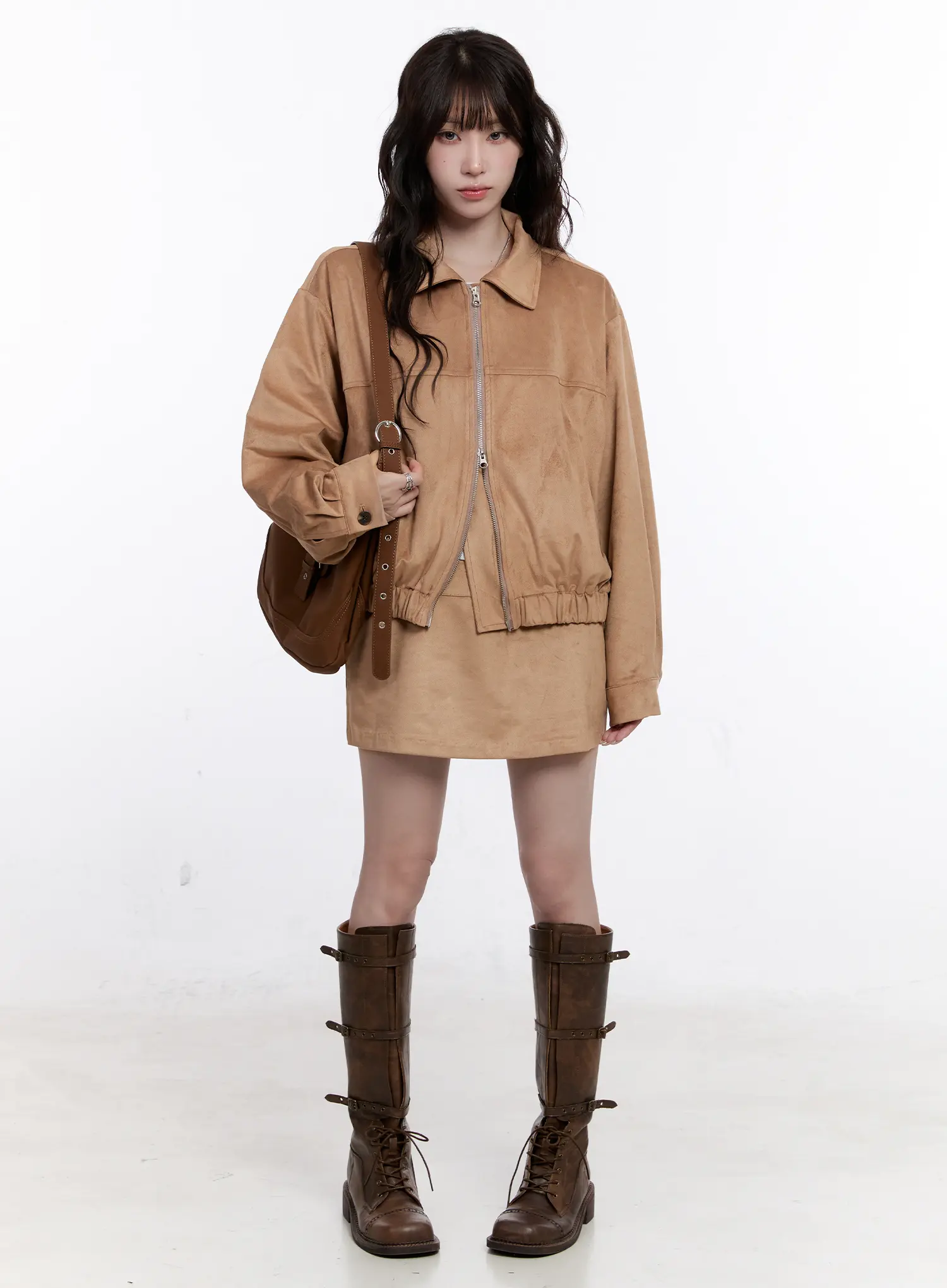 Loose Fit Suede Jacket CO501 - Image 2