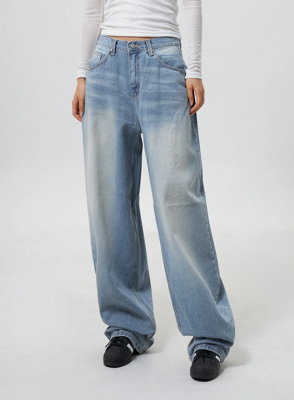 Low Rise Baggy Jeans CY324 - Image 9