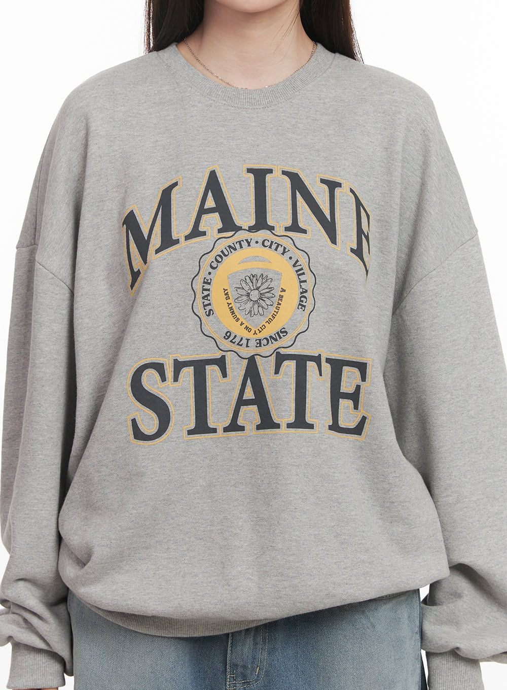 Maine Graphic Oversized Sweatshirt CM511 - Image 5