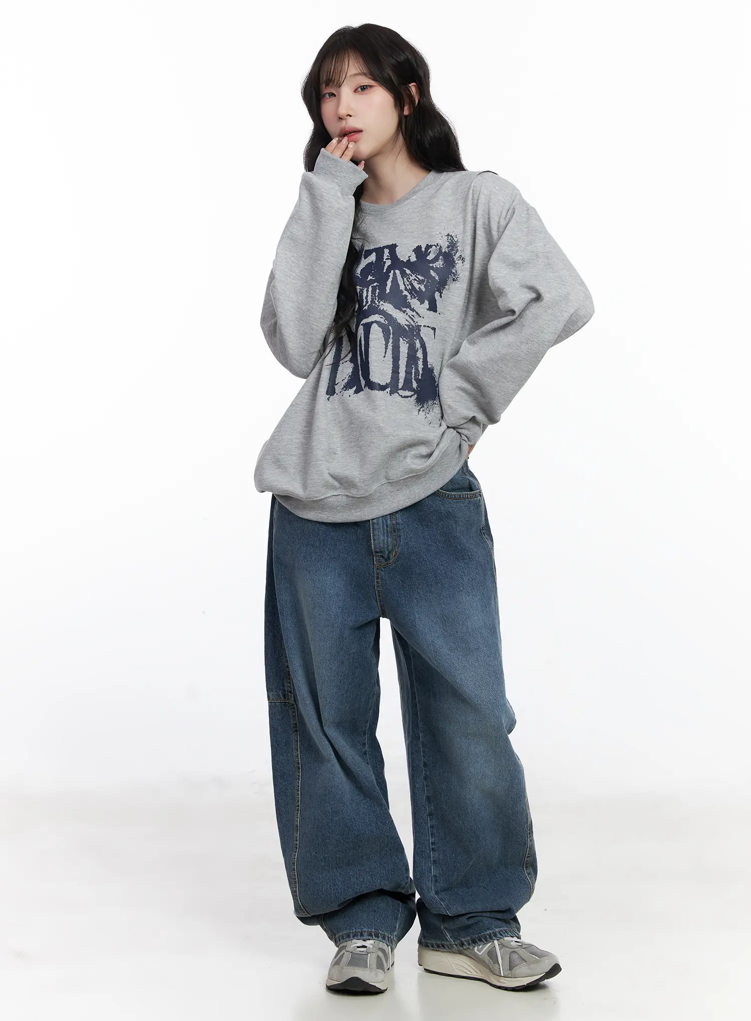 Malika Washed Baggy Jeans CJ527 - Image 3