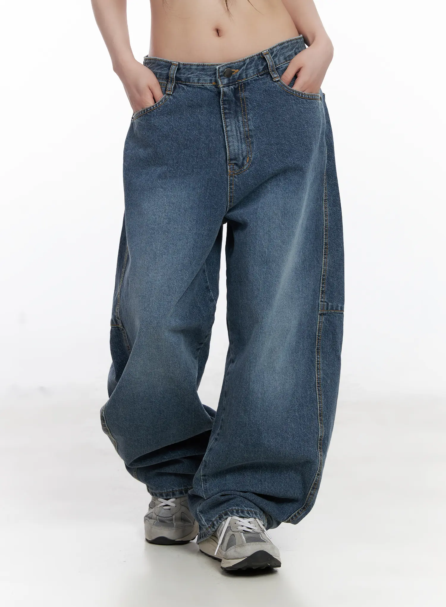 Malika Washed Baggy Jeans CJ527 - Image 9