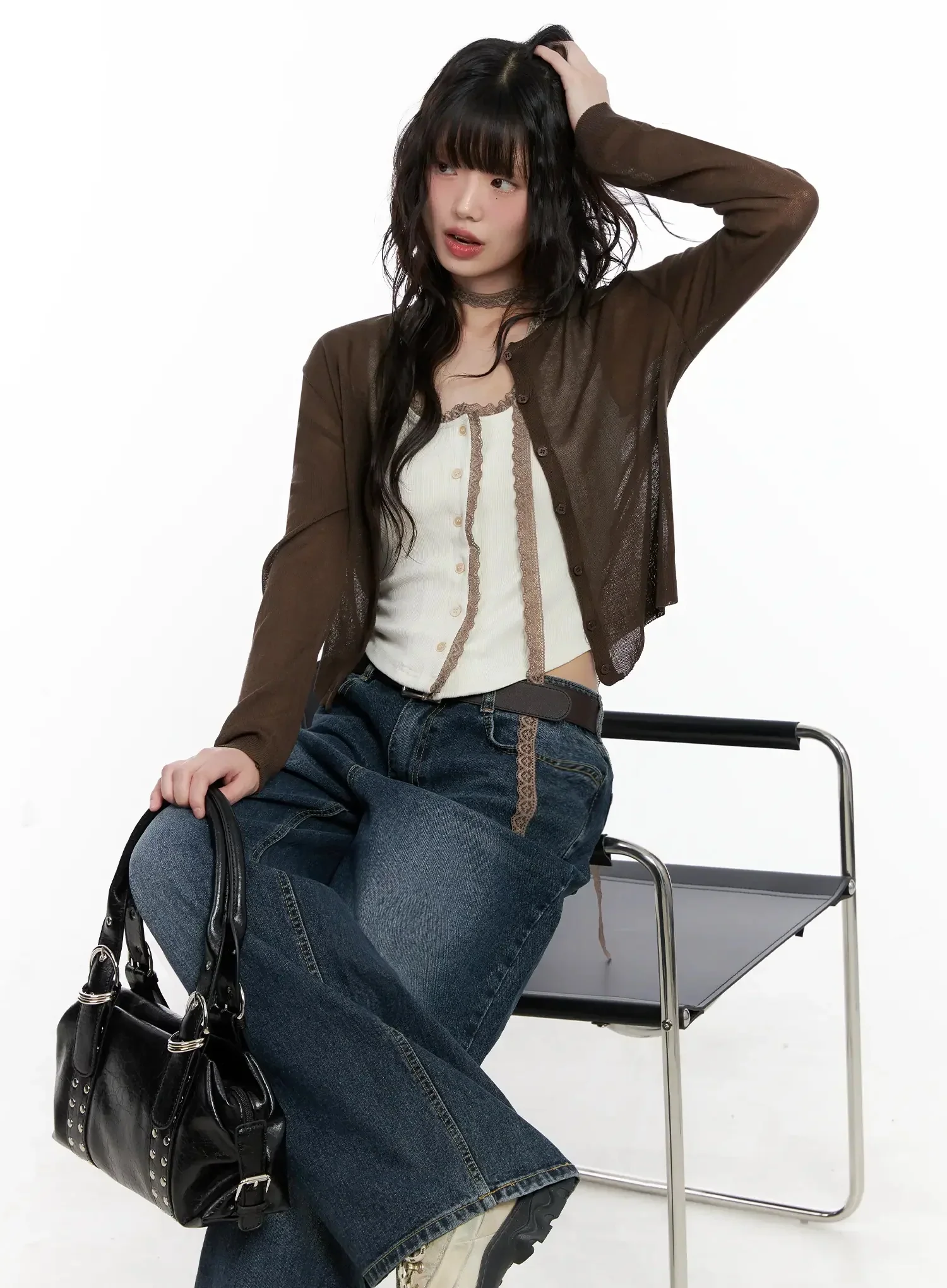 Mashiro Vintage-Wash Wide Jeans IL531 - Image 8