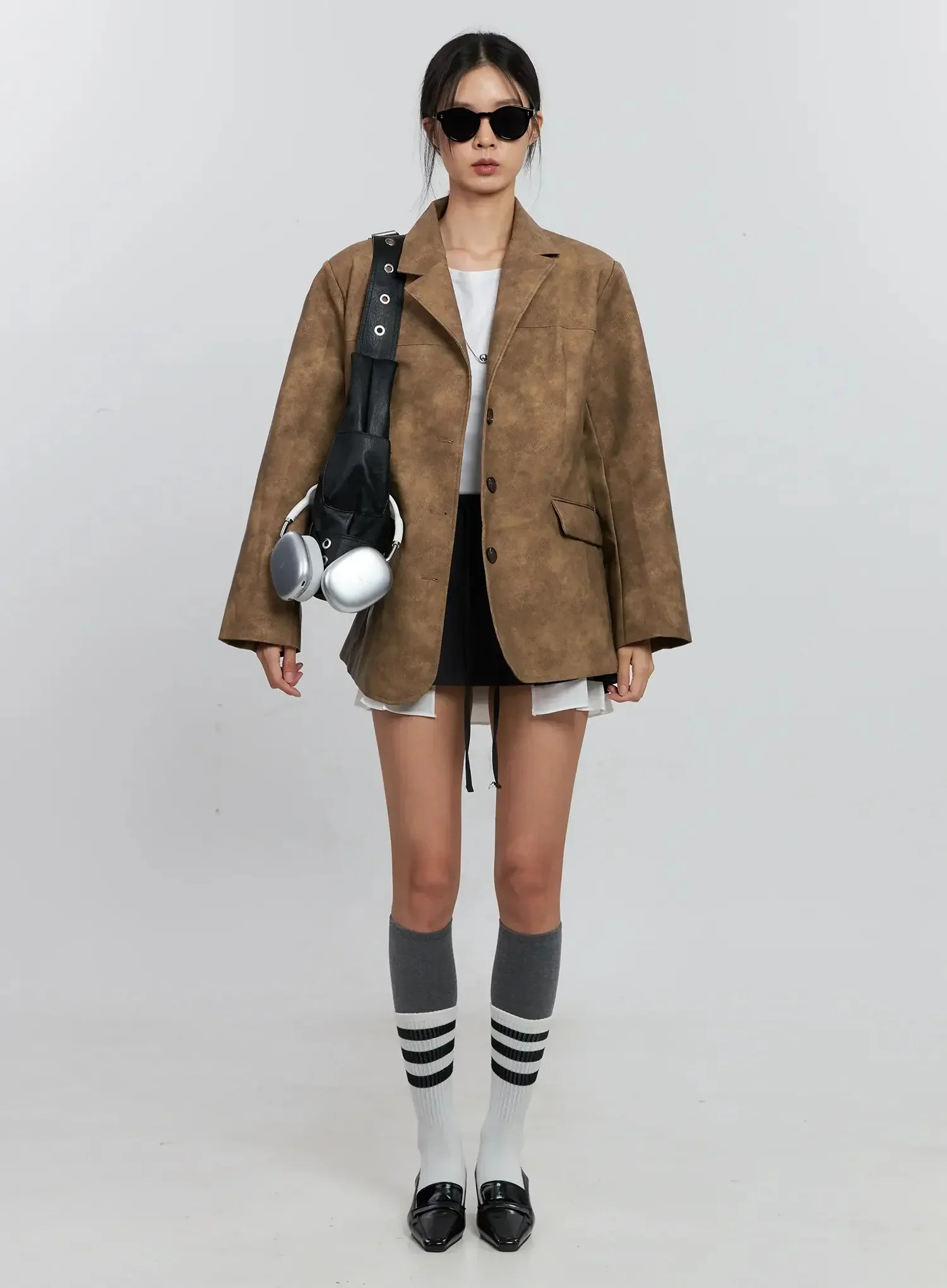 Matte Faux-Leather Jacket IS516 - Image 13