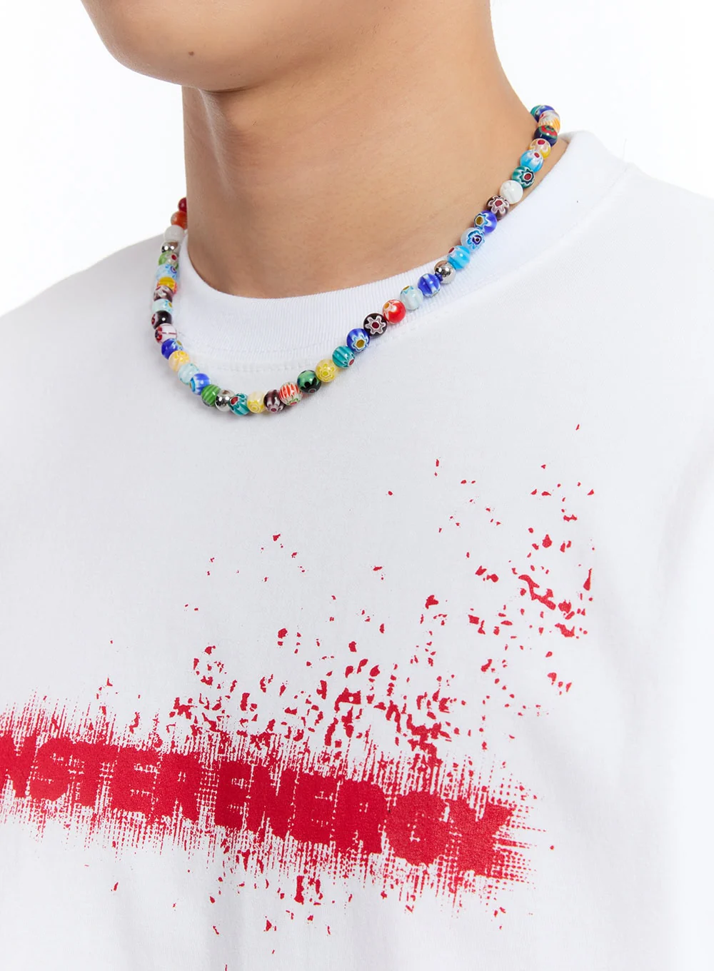 Men’s Beachball Beaded Necklace IY530 - Image 4