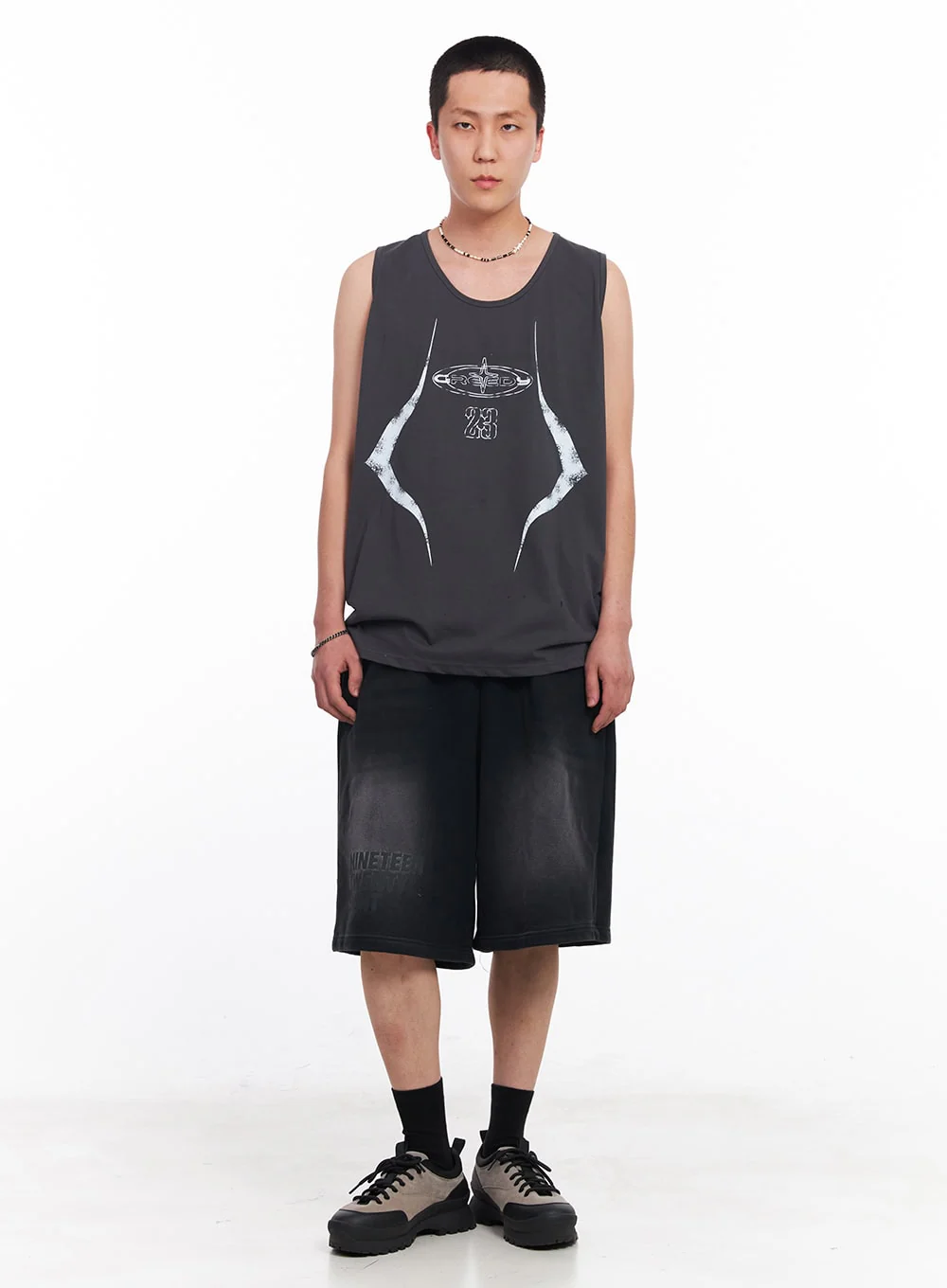 Men’s Greed Graphic Sleeveless T-Shirt IU503 - Image 2