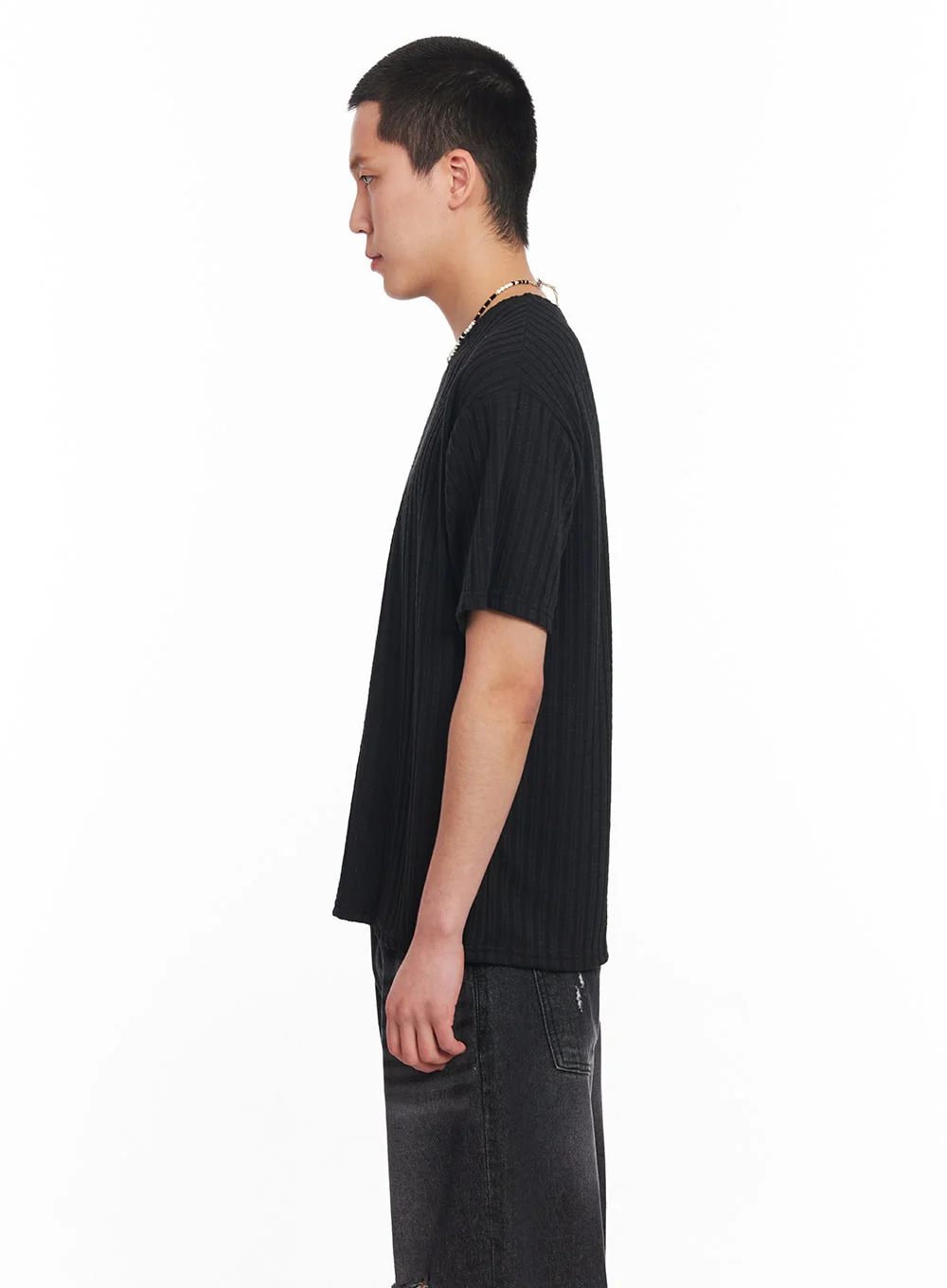 Men’s Knit Ribbed T-Shirt IU503 - Image 6