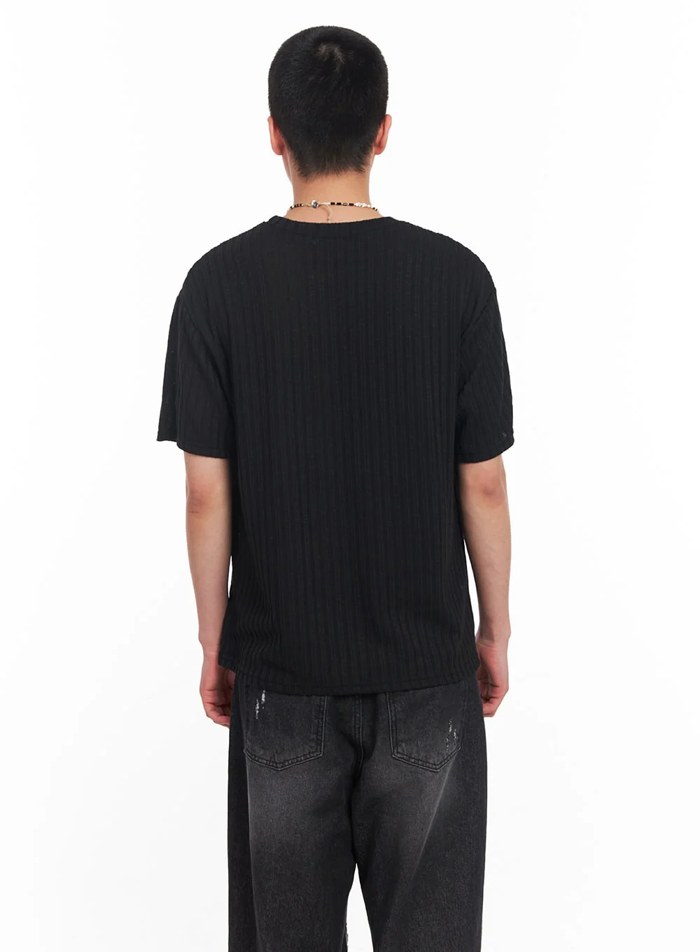 Men’s Knit Ribbed T-Shirt IU503 - Image 7