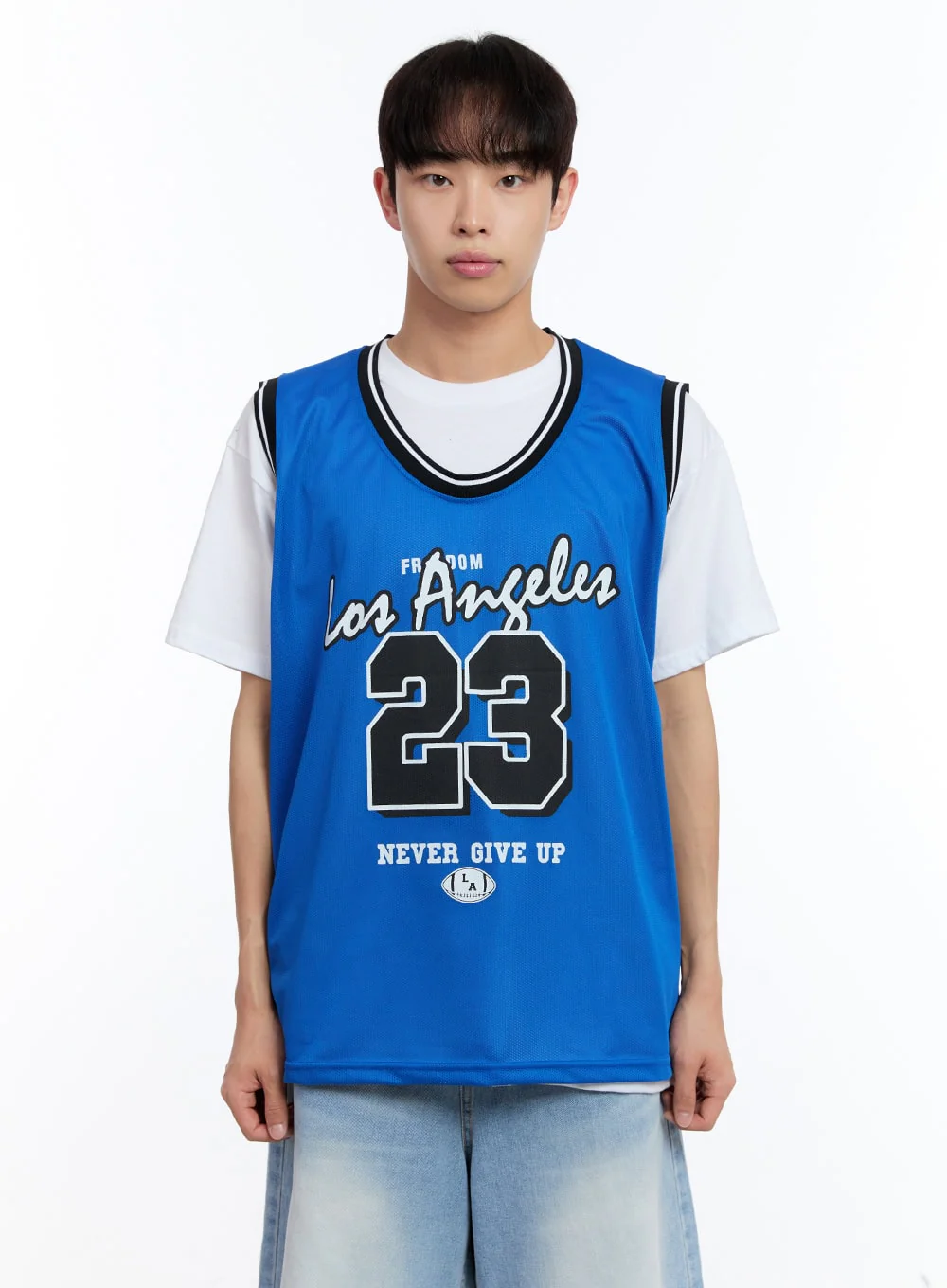Men’s Mesh LA Sleeveless Jersey Tee IY529 - Image 11