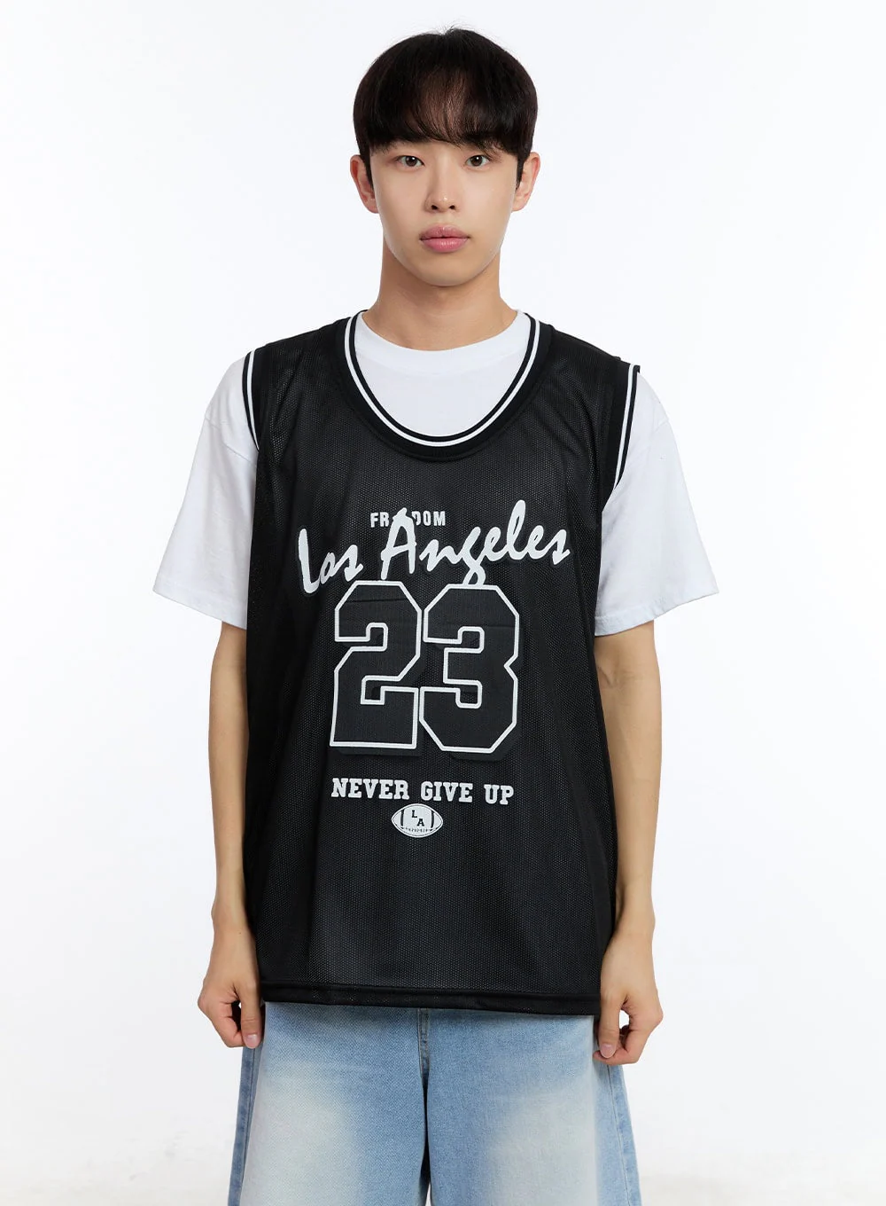Men’s Mesh LA Sleeveless Jersey Tee IY529 - Image 12