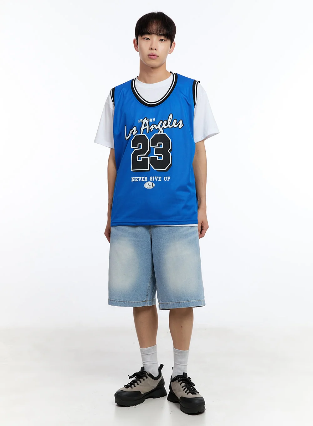 Men’s Mesh LA Sleeveless Jersey Tee IY529 - Image 8