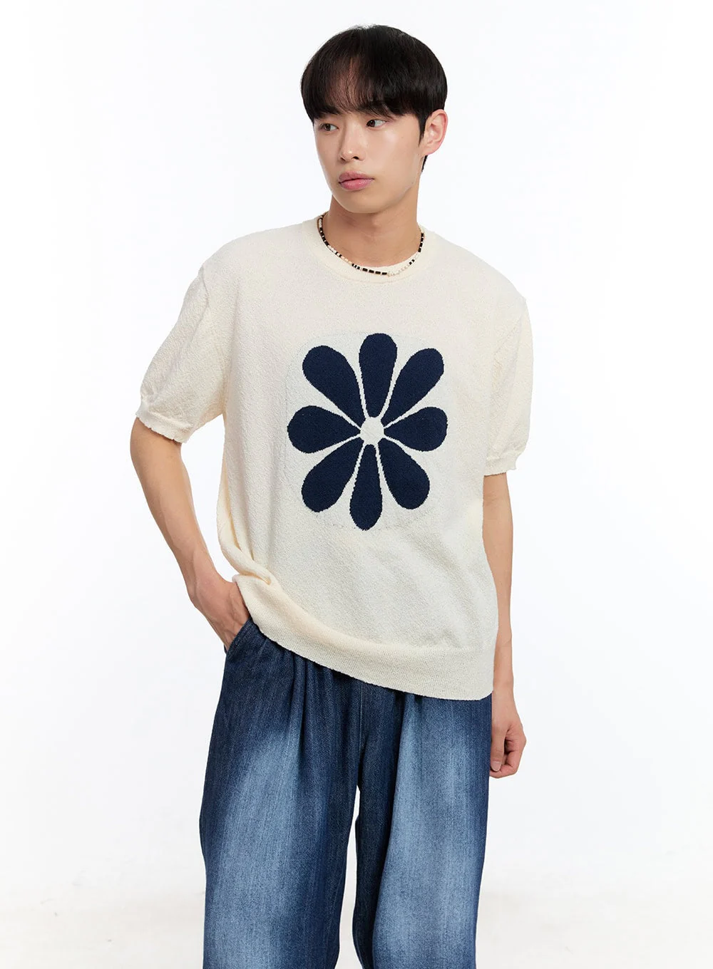 Men’s Petal Knit Sweater Top IY529