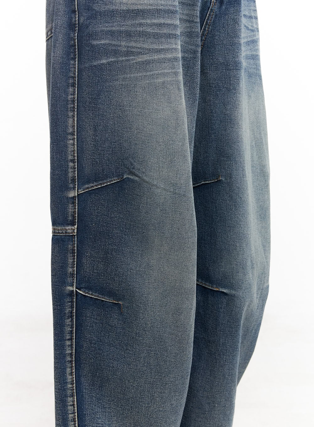 Men’s Pintuck Wrinkle Wide-Leg Jeans IU503 - Image 7
