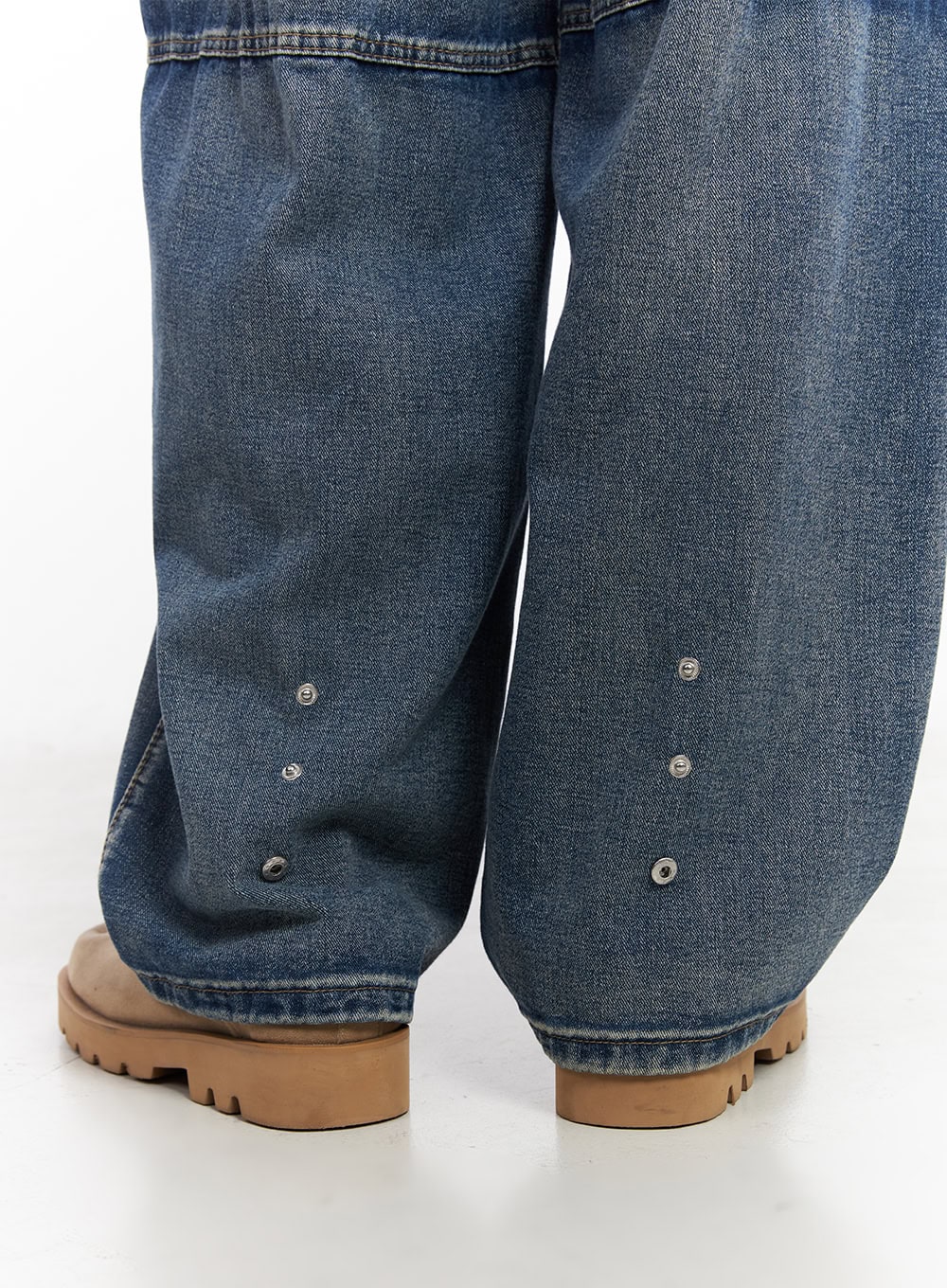 Men’s Pintuck Wrinkle Wide-Leg Jeans IU503 - Image 8
