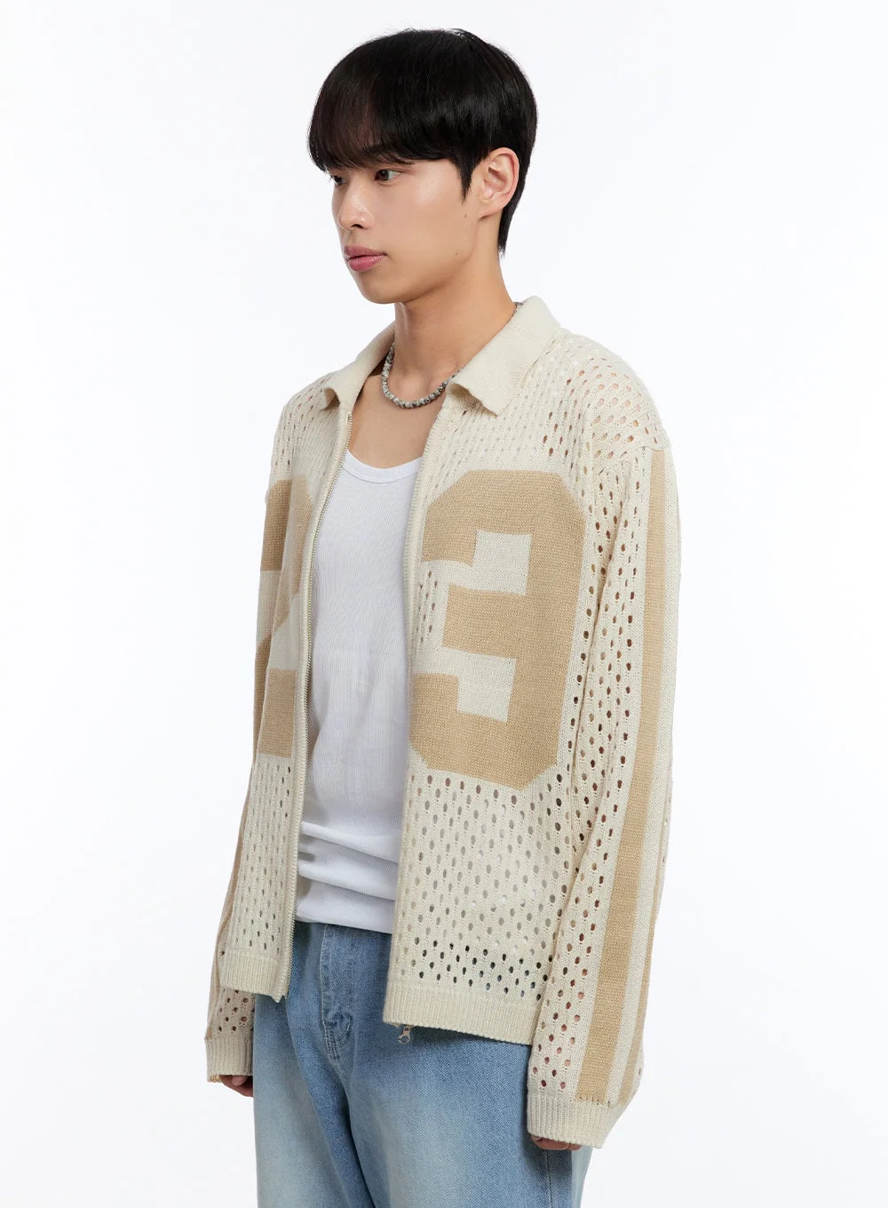 Men’s Summer Zip-Up Sweater IY530 - Image 5