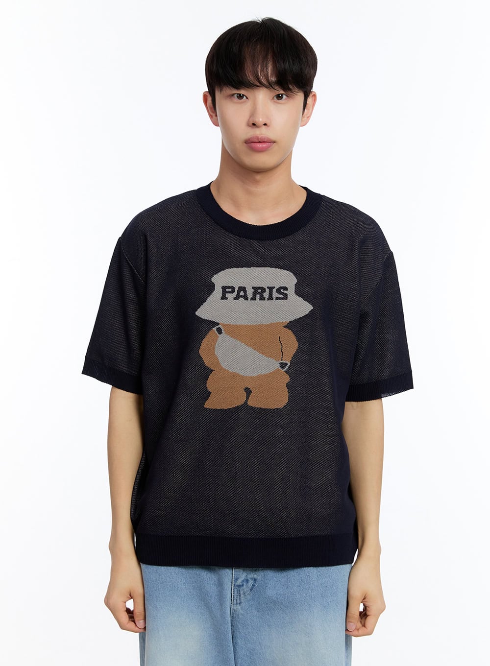 Men’s Teddy Graphic Knit T-Shirt IY530 - Image 10
