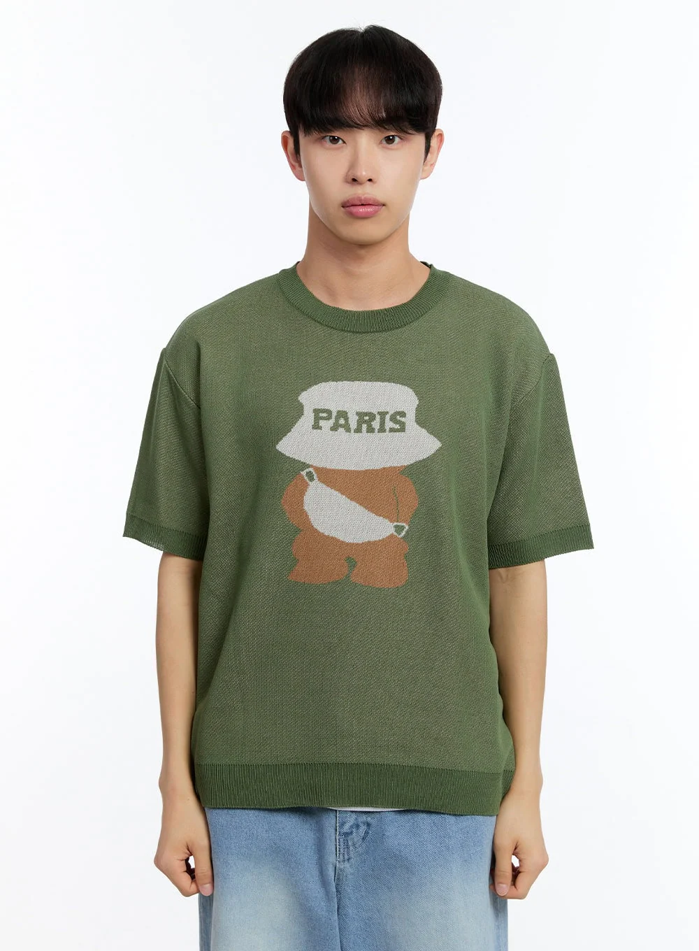 Men’s Teddy Graphic Knit T-Shirt IY530 - Image 12